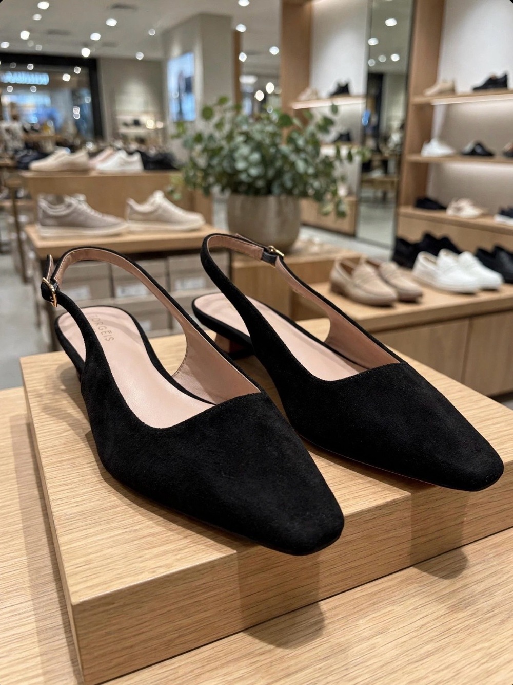 Torgeis Faux Suede Slingback Kitten Heels -